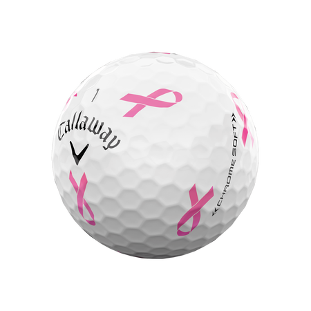 Limited Edition Chrome Soft Truvis Pink Ribbon Golf Balls