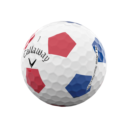 Limited Edition Chrome Soft Truvis Team Colors Red and Blue Golf Balls
